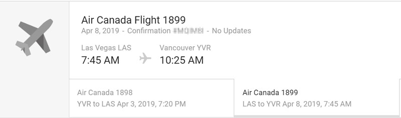 air canada flight info