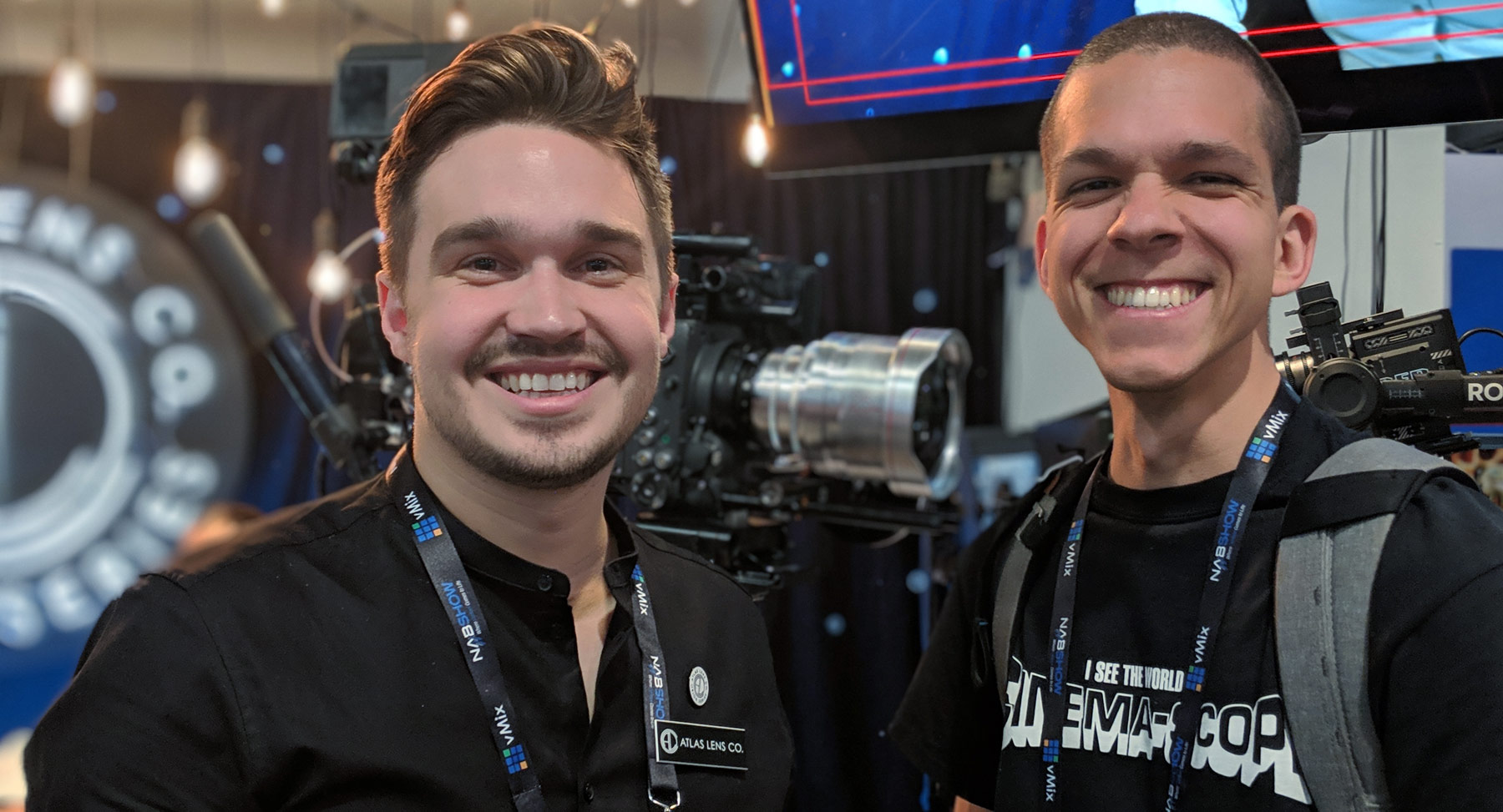 forrest schultz and tito ferradans at atlas booth in NAB Show 2019